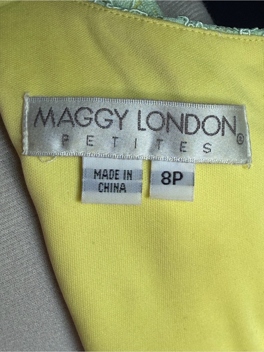 Maggy London Petites, Sleeveless Corded Lace Overlay Sheath Dress - Picture 8 of 10